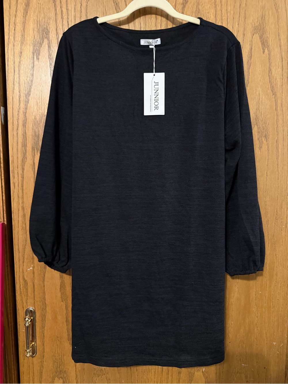 Junior Drake Black Long Sleeve Women's Tee Dress